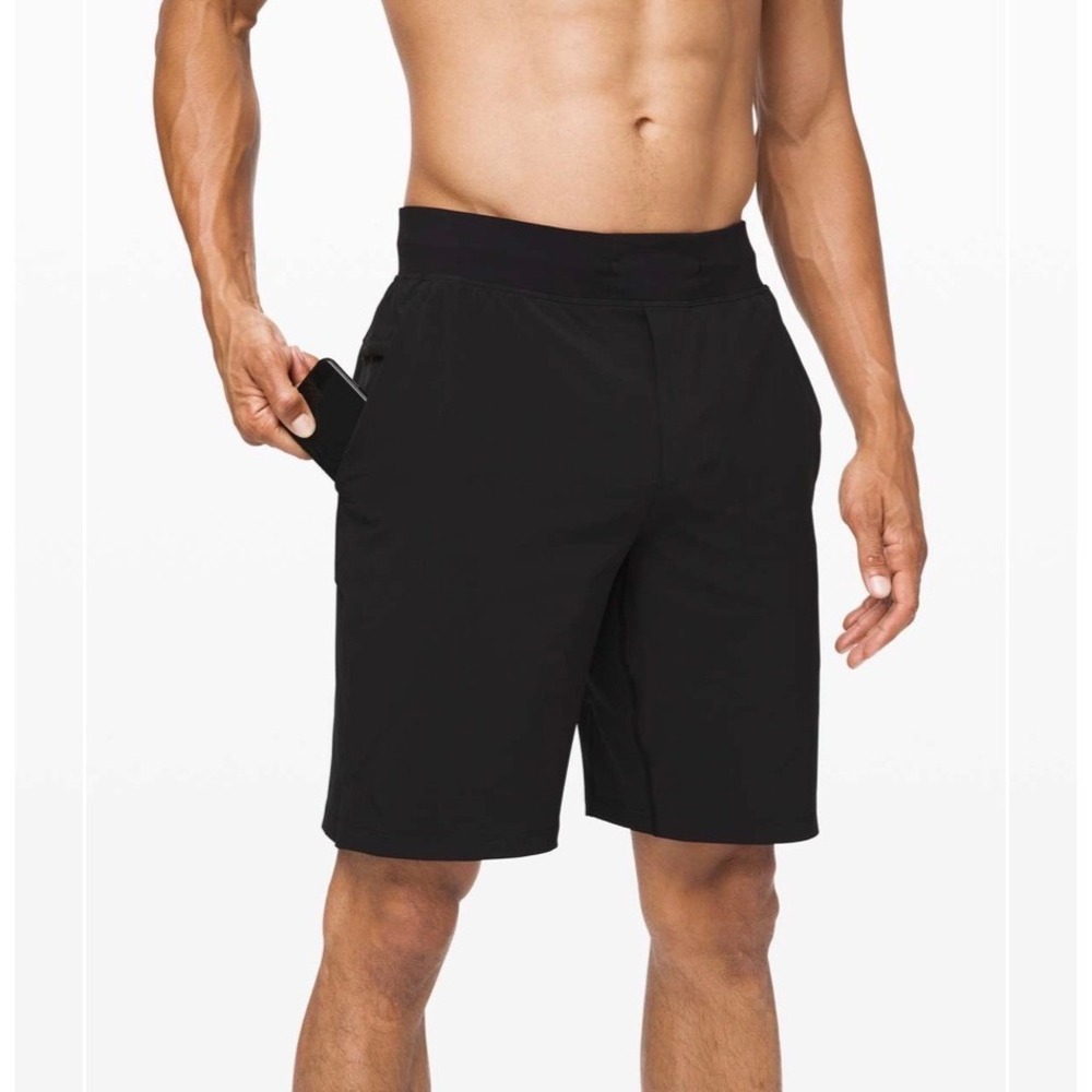 Lululemon Mens T.H.E. Short 9 Inch Linerless Black Training Shorts Size Medium